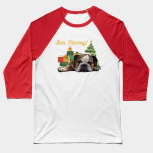 Bah, Humbug! Christmas English Bulldog Baseball T-Shirt